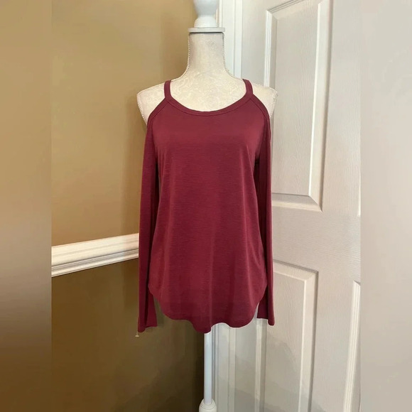 Splendid womens medium slub subwash cold shoulder top - Picture 4 of 10